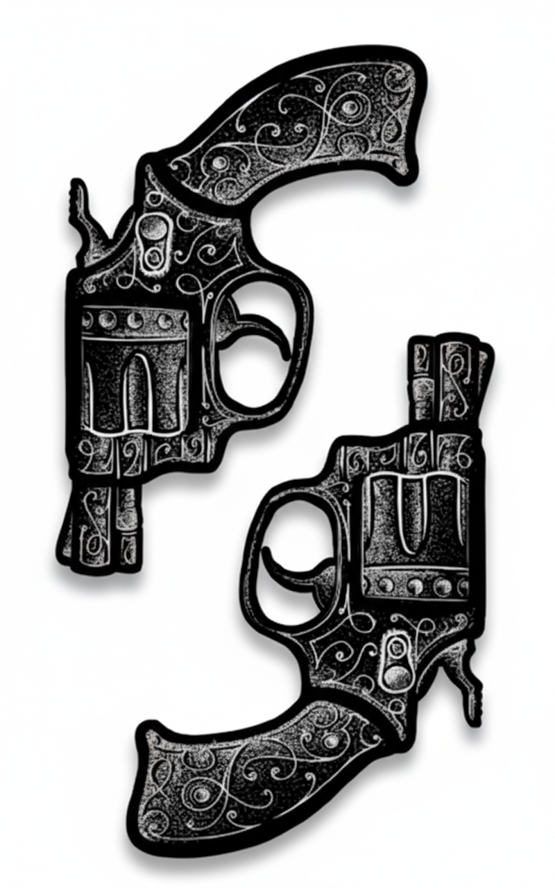 Ornate Revolver Pair