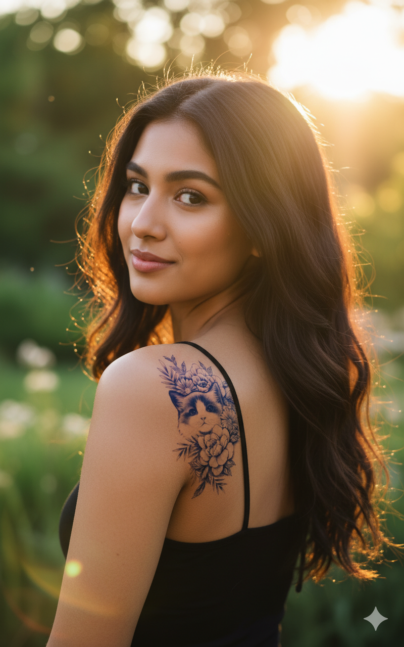 Blossom Cat Tattoo