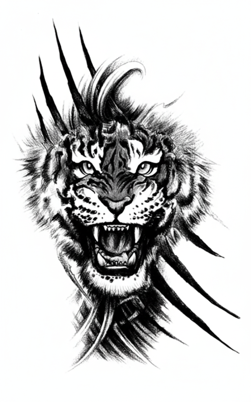 Roaring Tiger Tattoo