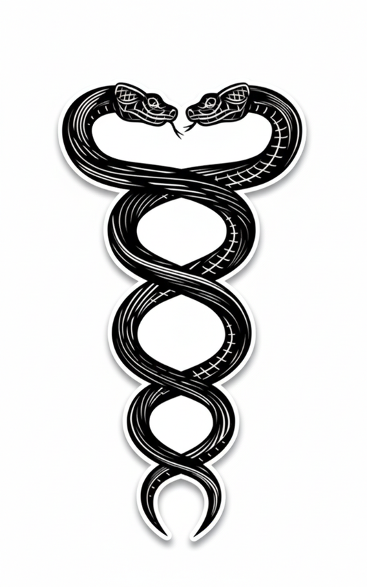 Twined Snakes Tattoo
