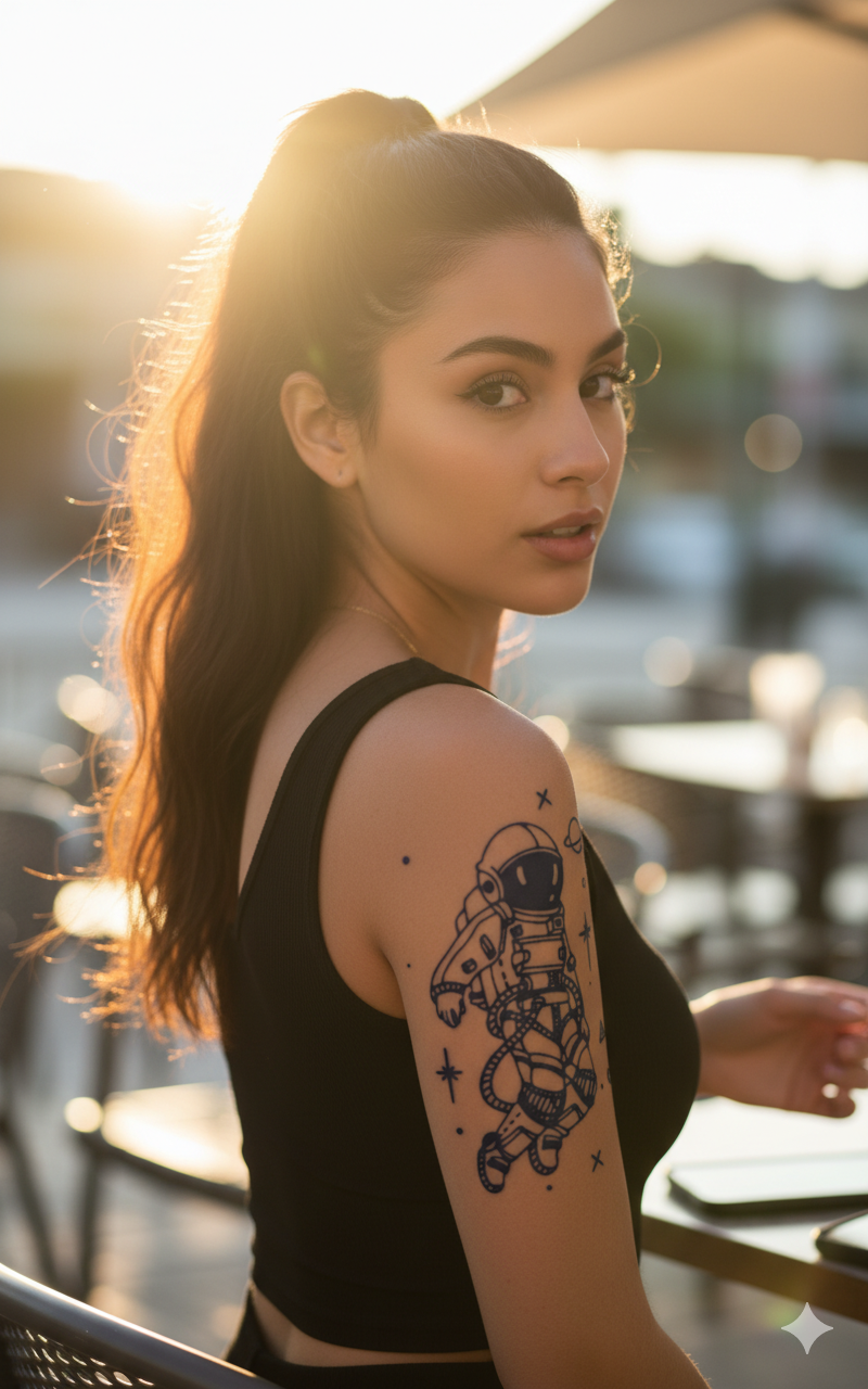 Spacewalk Astronaut Tattoo