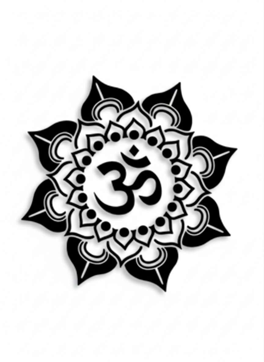 Peaceful Om Tattoo