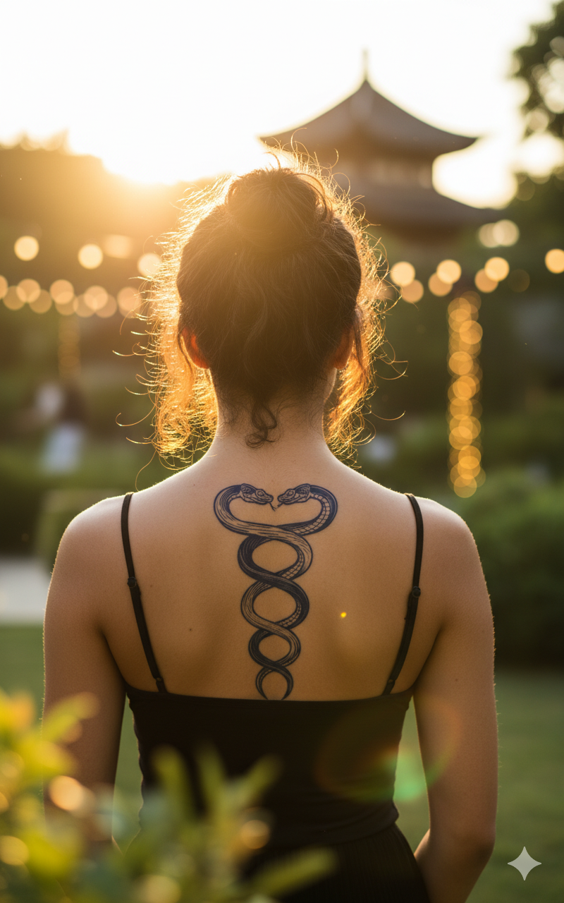 Twined Snakes Tattoo