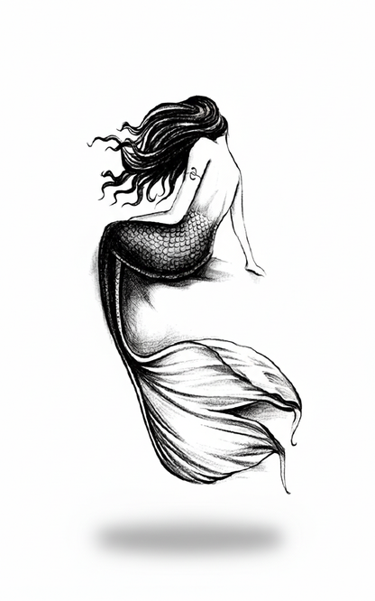 Flowing Mermaid Tattoo