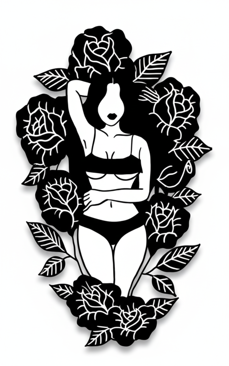 Rose Goddess Tattoo